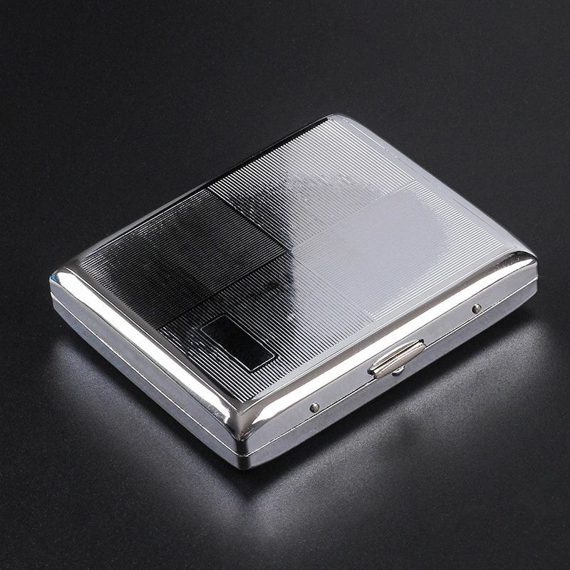 Ea179 Wholesale Small Personalized Retro 100mm Vintage Silver Woman Metal Luxury Cases Slim Box Holder Waterproof Cigarette Case