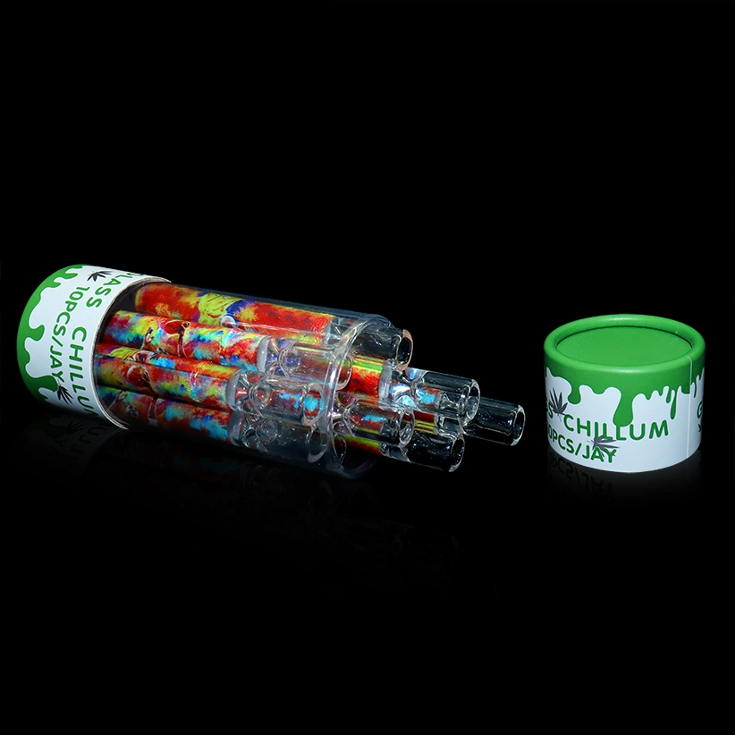 Logo Printing 10 Capacity Airtight Cigarette Holder Bottle with Glass Smoking Accessory