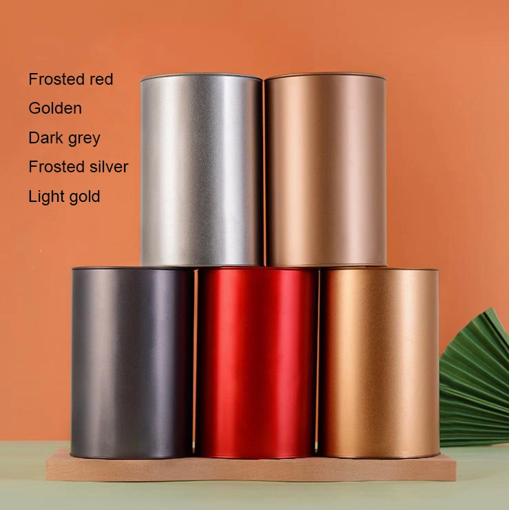 Customized Matt Red Tea Tin Box Aluminum Iron Steel Sheet Metal Box