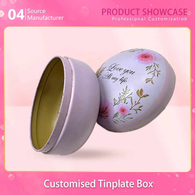 Small Round Macaron Flat Drum Tinplate Candy Box Packaging