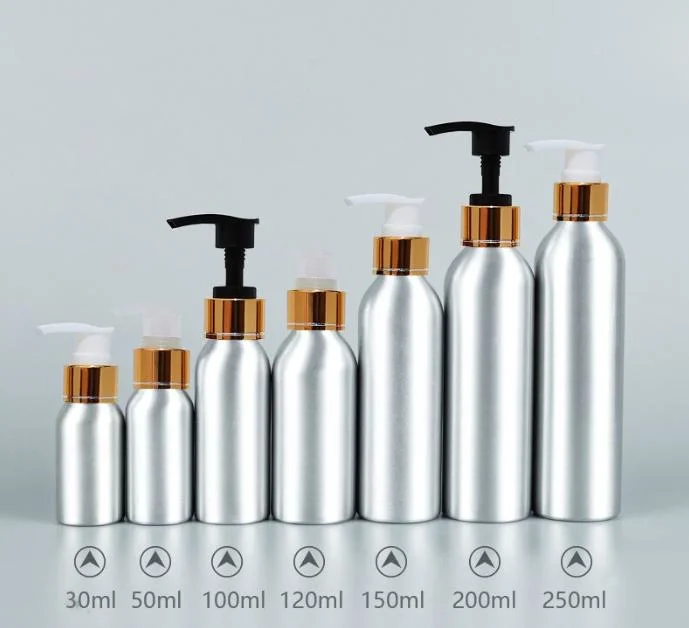 30ml 50ml 100ml Pump Head Blank Aluminum Cans Container for Skin Care