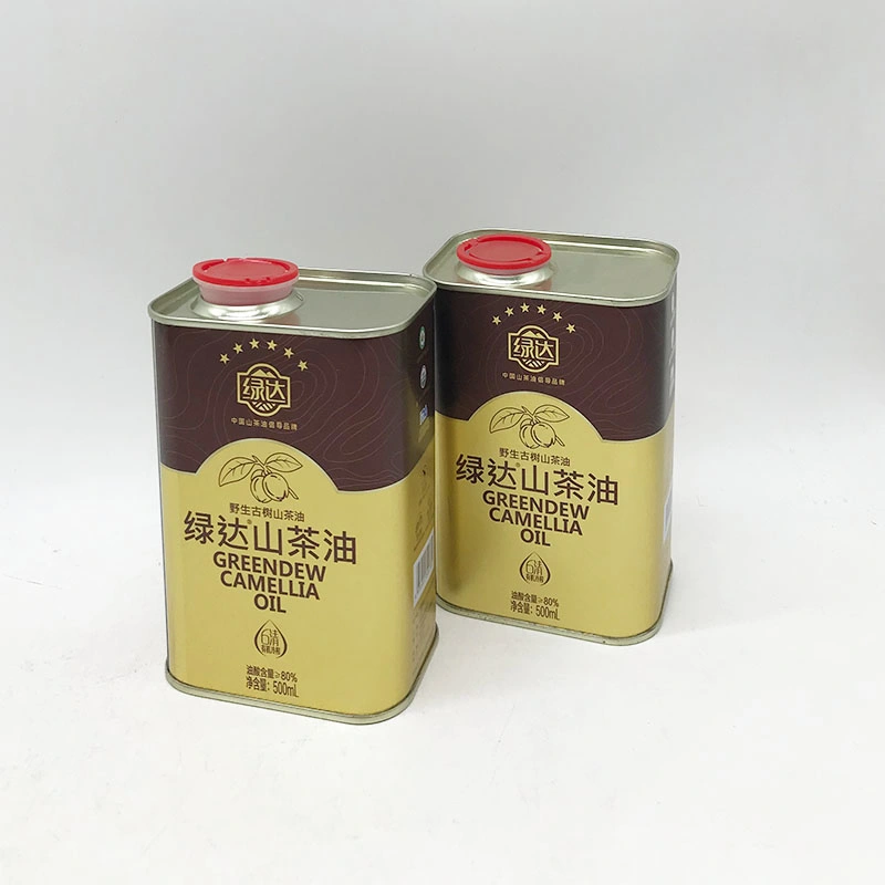 One Pint Metal Tin Can Box Packaging for Olive Cooking Oil