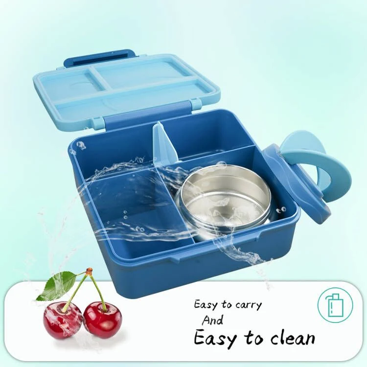 Good Quality Leakproof 304 Stainless Steel Plastic Thermo Bento Lunch Box Packaging Tin Box