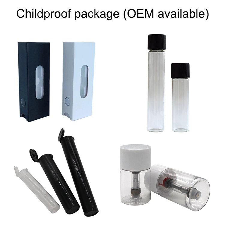 OEM Custom Logo Electronics Cigarette Vaporizers Pre Roll Packaging Paper Box Childproof Packages Blister Packing with Side Window Vape Cartridges Atomizers