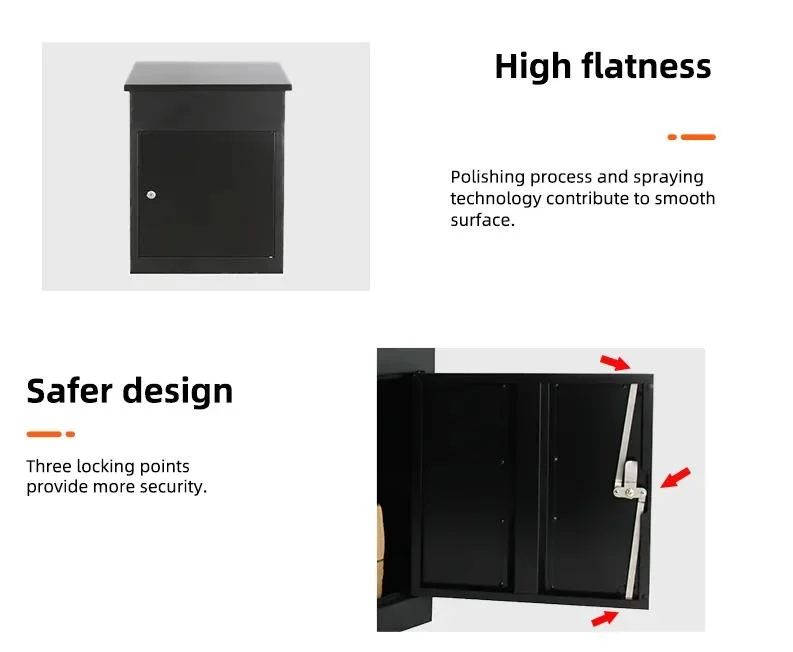 Metal Smart Anti-Theft Outdoor Wall Mounted Free Standing Parcel Box Large Parcel Delivery Drop Box