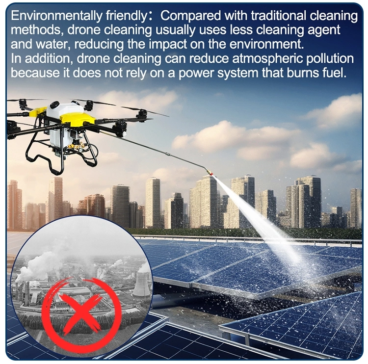 Safe, Efficient and Cost-Effective Cleaning Drone, Suitable for Cleaning Large-Area Photovoltaic Solar Panels, and Can Realize Autonomous Operations