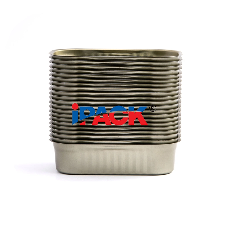 311# Wholesale Food Tin Can Manufacturer Supply 125g Club Can for Sardine Square Tin Can with Eoe Lid