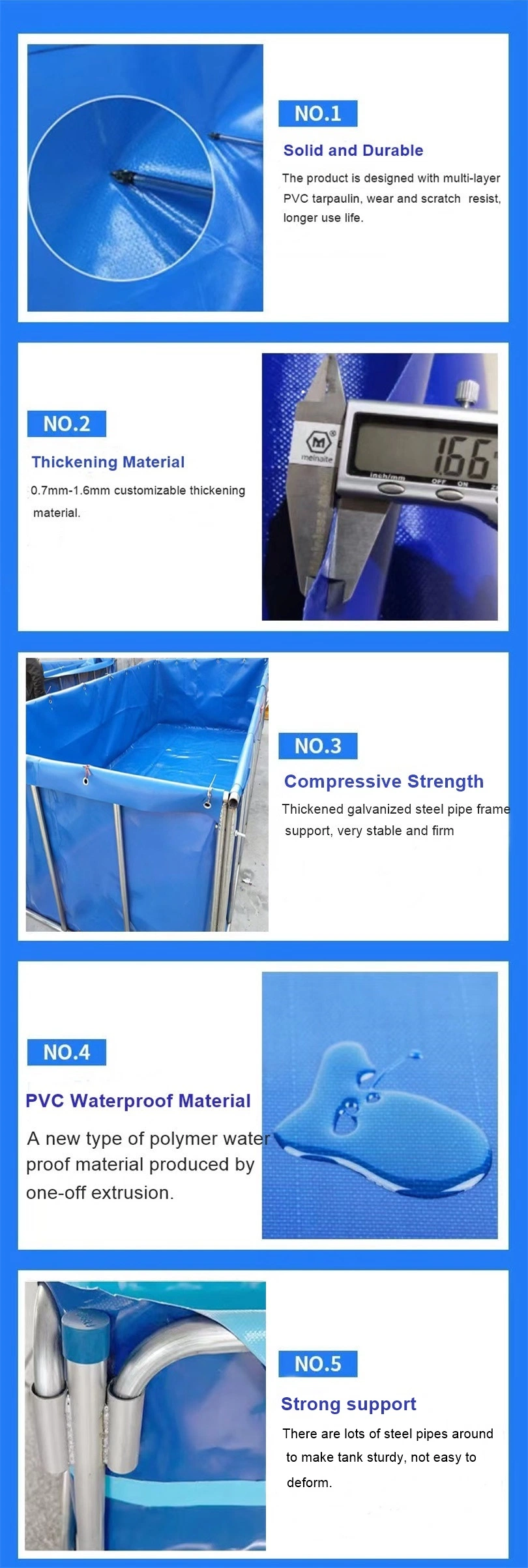 Outdoor Large Stand Canvas Pool Removable Swimming Pool Children&prime;s Water Park Plastic Swimming Pool