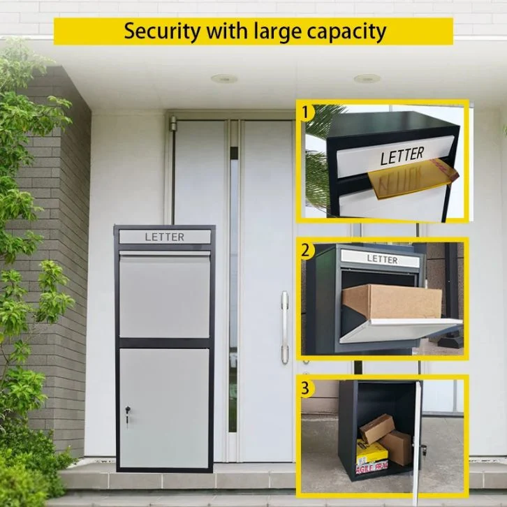 Fas-158 Germany Wholesale Large Anti Theft Outdoor Smart Safe Delivery Box Mailbox Metal Parcel Box