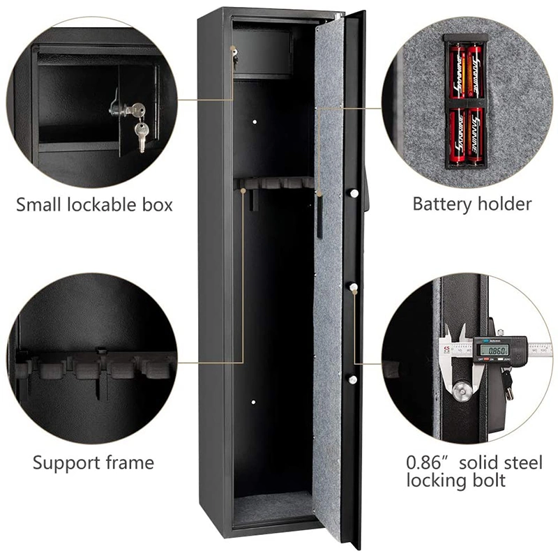 Large Metal Smart Gun Safe Box Home Safety Mechanical Lock Safe Box