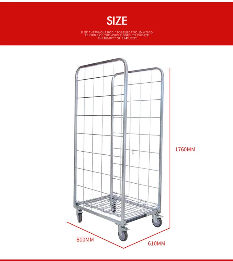 Customized Folding Collapsible Metal Steel Wire Mesh Container with Roll Foldable Cage