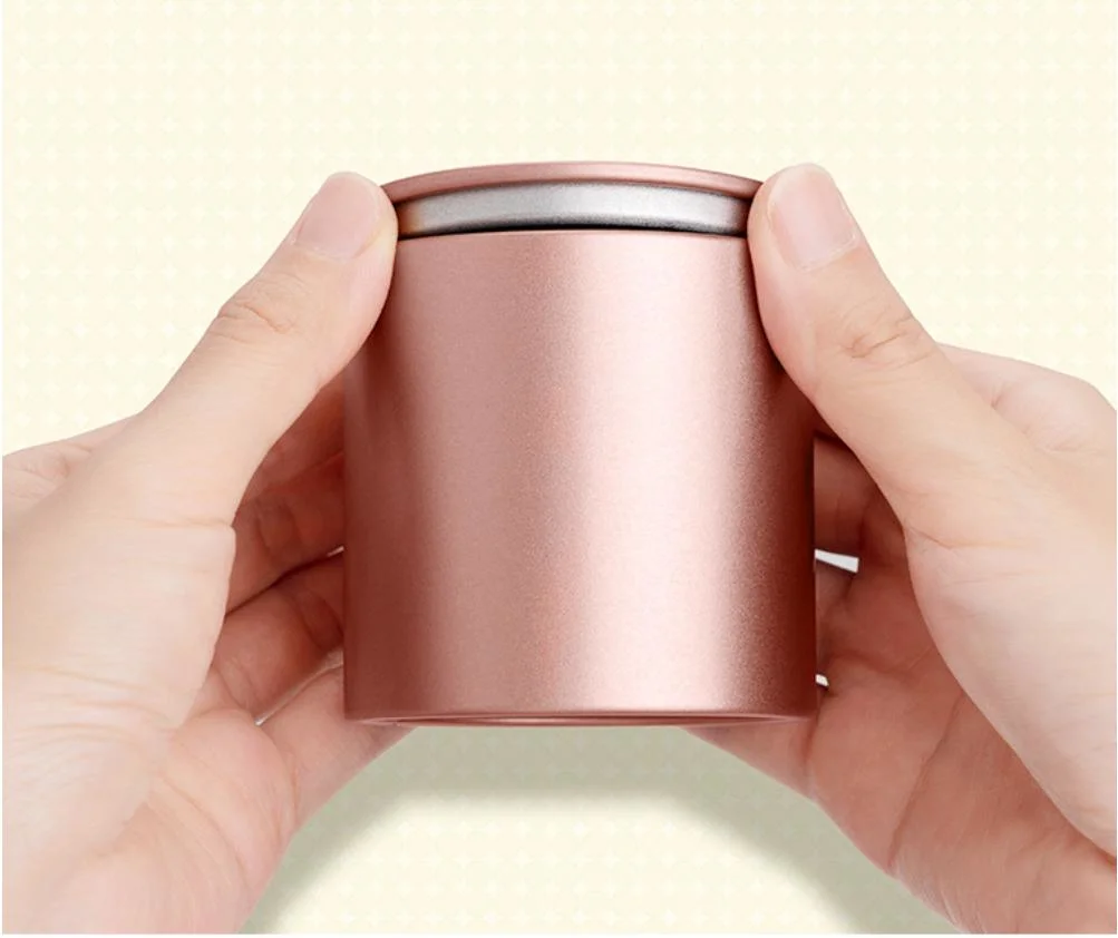 High Quality Low Price Round Tea Tin Can Metal Airtight Tea Tin Box with Flush Appearance