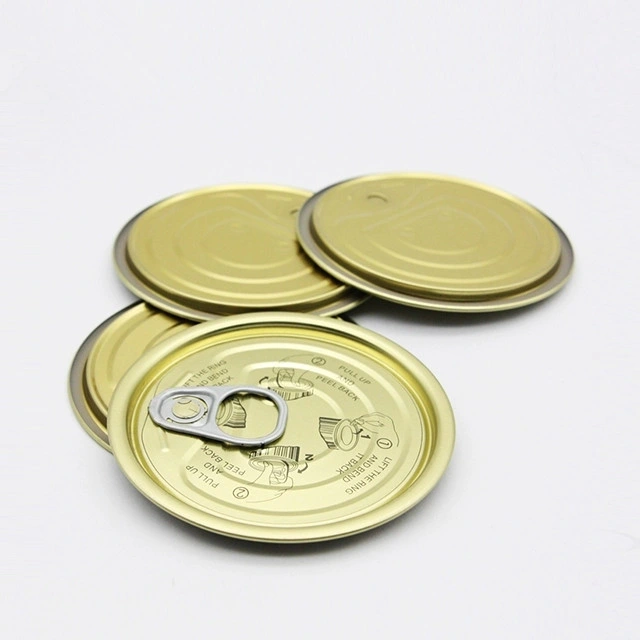 Hongbo Manufacture 73mm Golden Silver Color Easy Open Top Lid Tin Open for Food Cans Packaging