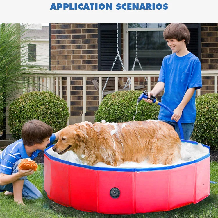 PVC Non-Slip Foldable Swimming Pool for Kid Pets Bathing Tub