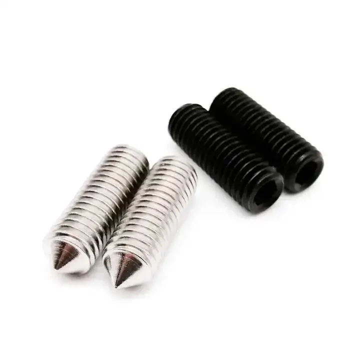 White Black Zinc Plated Headless Hex Recessed Grub Screws