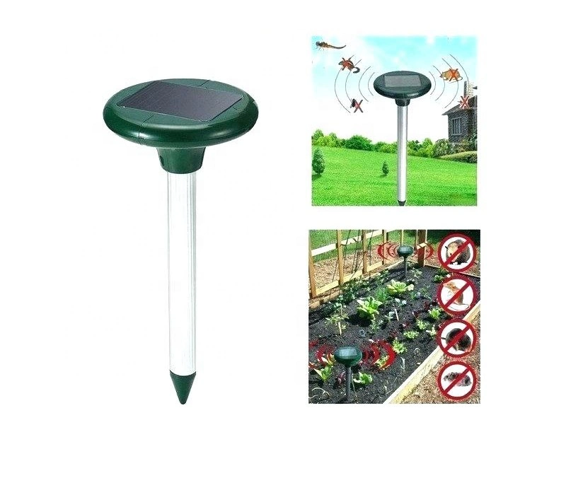 Animal Control LED Waterproof LED Outdoor Light Garden Ultrasonic Pond Solar Mole Repellent