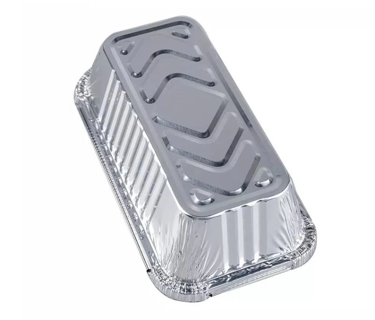 3003 8011 Large Square Al. Aluminum Tin Foil Pans /Cartons/Trays /Containers/ Boxes for Food with Cardboard Clear Lids 250ml Baking in Aluminium Container
