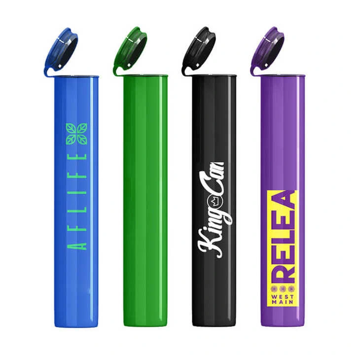Hempacka Wholesale Small 116mm Air Tight Smell-Proof Child Resistant Cr Plastic Container Tube Pop Top Tubes