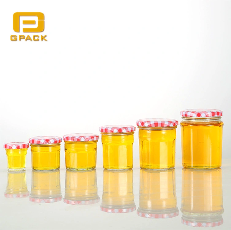 Unique Exclusive Honey Glass Jar Salad Dressing Container Target Quart Mason Jars Full Set Glass Jar Printed Cap Lid Cereal Storage Containers Glass Jar