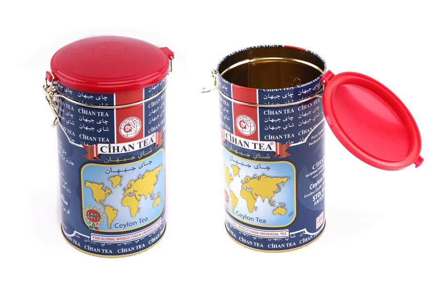 Airtight Coffee and Tea Tin Box with Metal Clip