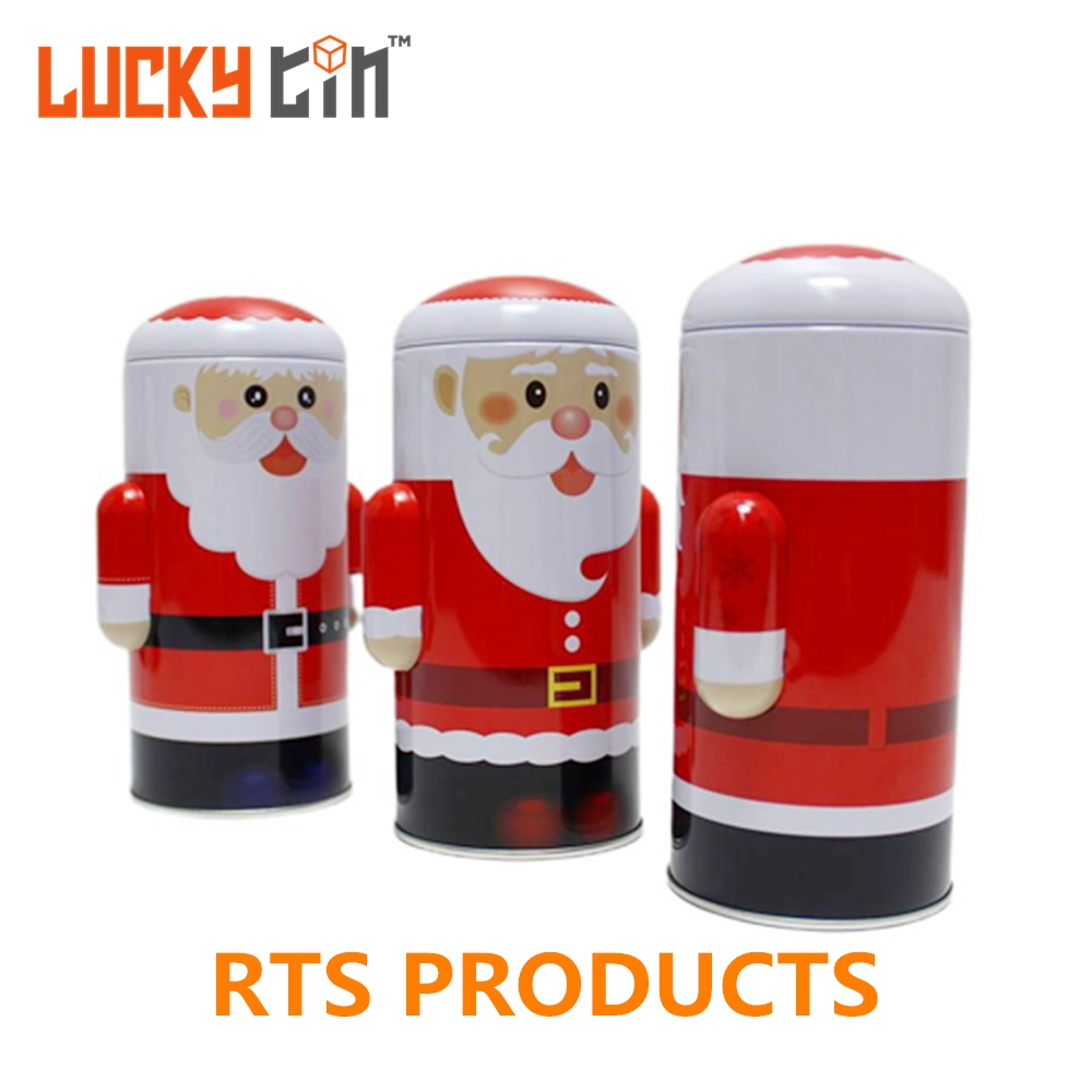 Factory Custom No-Acrylic Tinplate Packaging Rectangular Metal Can Small Christmas Chocolate Tin Box for Chocolate