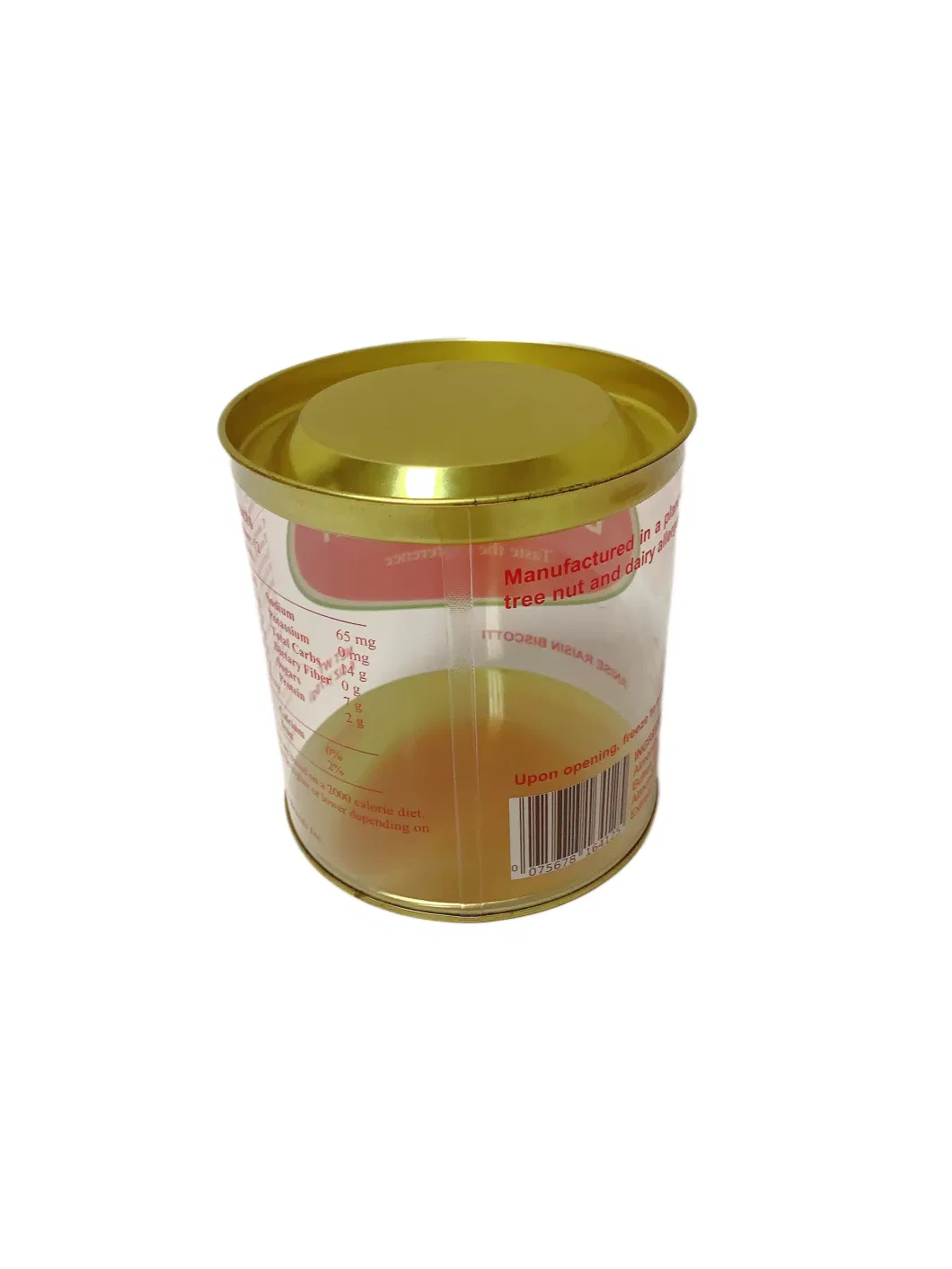 Round Shape Food Grade Clear PVC Tin Bucket Tin Pet Tube for Gift and Toy Packaging Tin Container