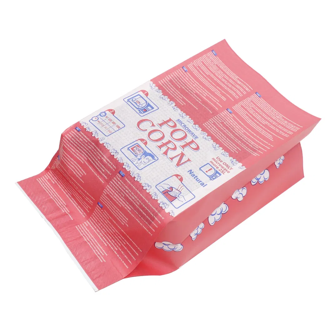 Heating High Quality Food Grade Paper Bags Popcorn Bags Paper with Window with Tin Tie