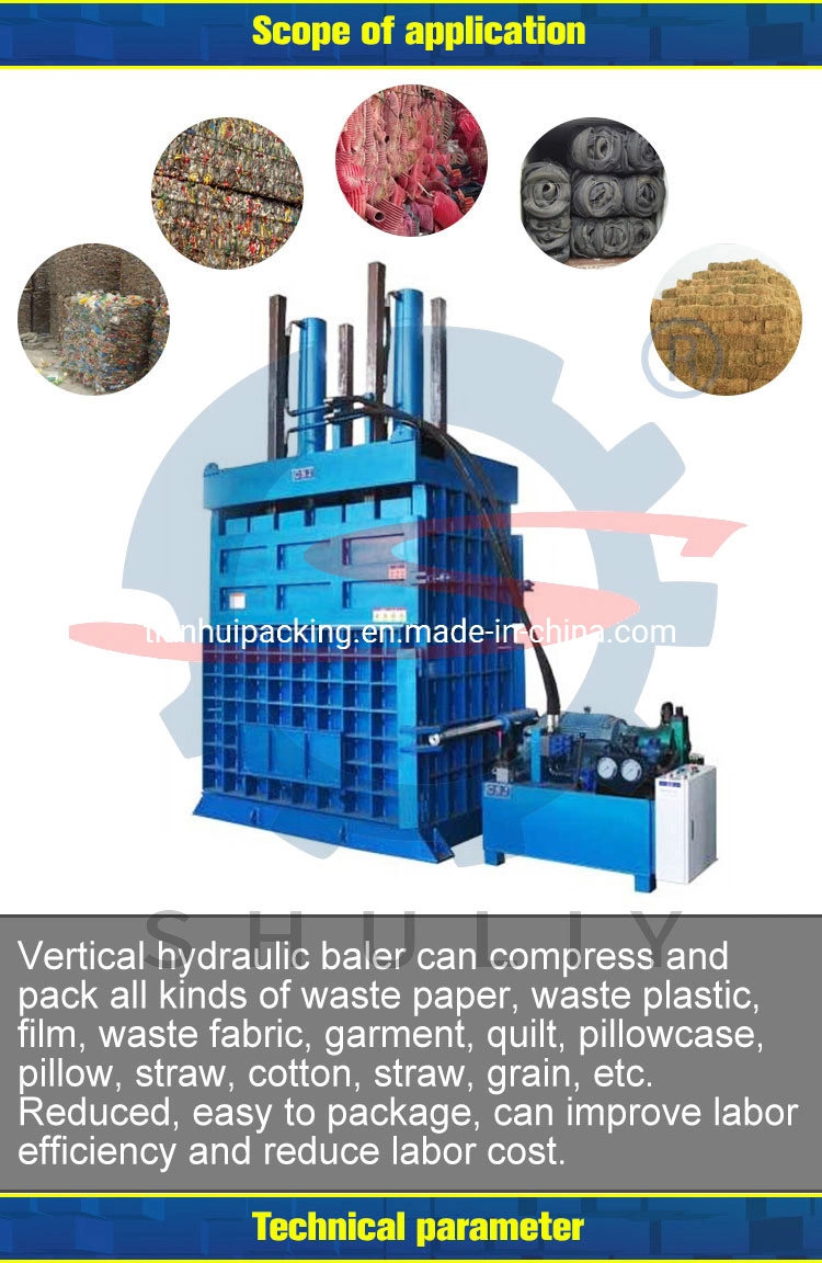 Fully Automatic Hydraulic Cardboard Baler Carton Recycling Machine