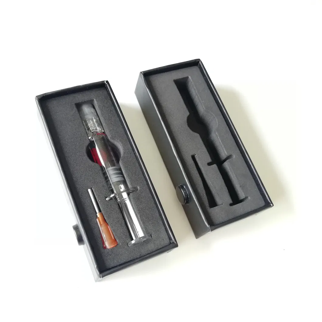 Custom Logo Packaging 0.5ml and 1.0ml Child Resistant Syringe Cardboard Box Packaging with EVA Foam