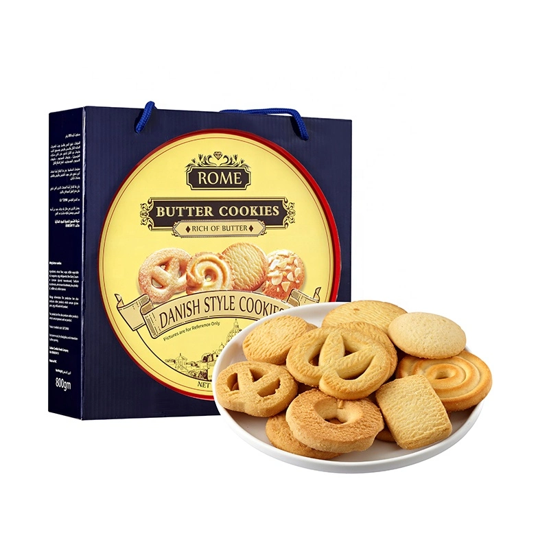 908g Butter Chinese Halal Cookies Private Label Halal Food 32oz Tin