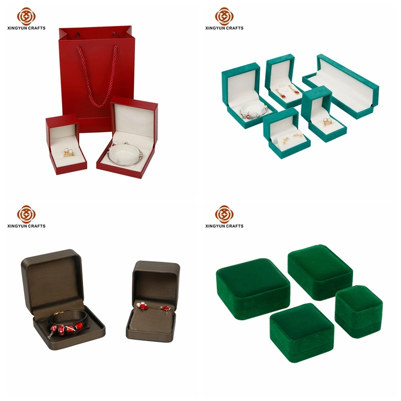 Christmas Stock Cute Leatherette Modern Luxury Gift Ring Jewelry Boxes Gift Packaging Box