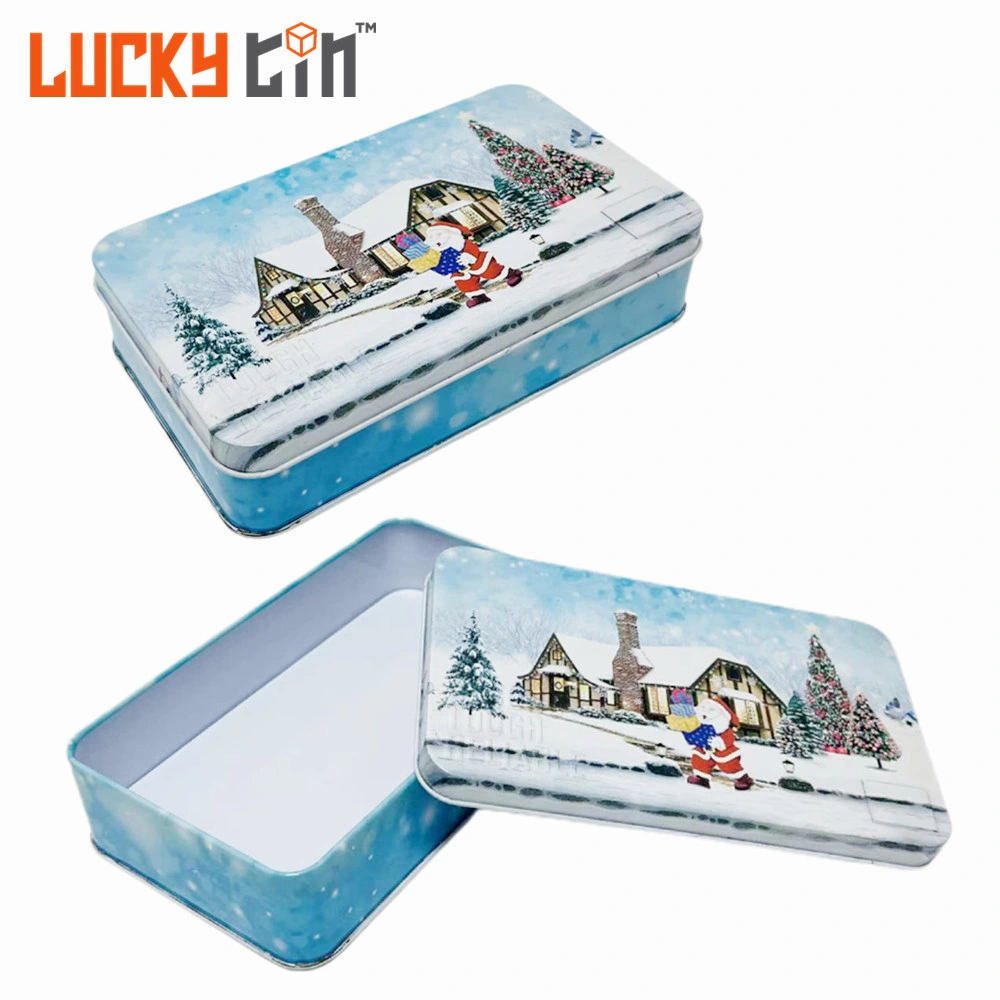 Wholesale Tinplate Packaging Rectangle Metal Case Empty Chocolate Gift Small Tin Box for Chocolate Paper Box