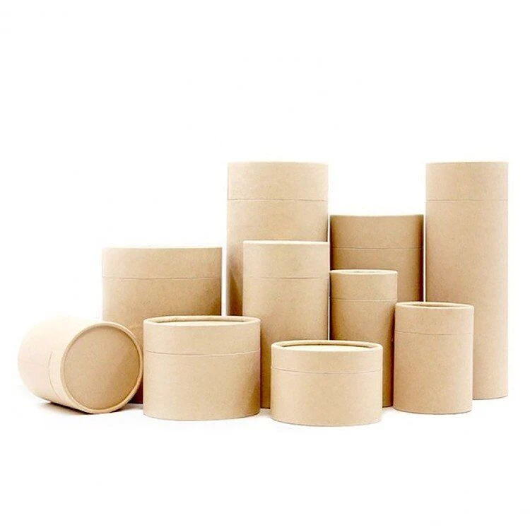 Custom Aluminium Foil Round Cylinder Paper Tube Kraft Cardboard Cans Candy /Tea Packaging