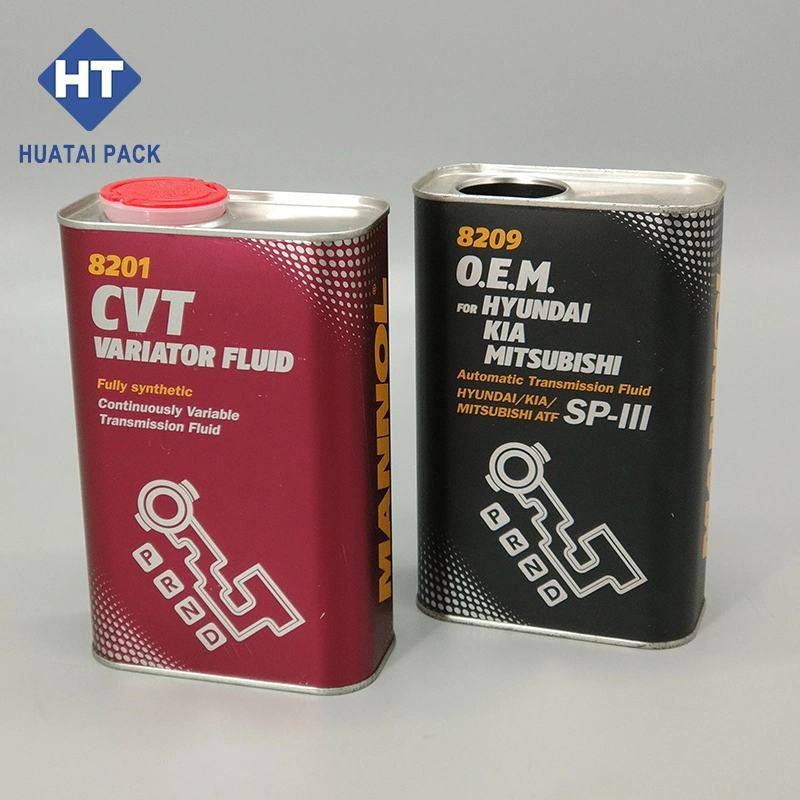 Rectangular F-Style 1L Square Metal Tin Oil Cans Used for Petrol Oil Chemicals