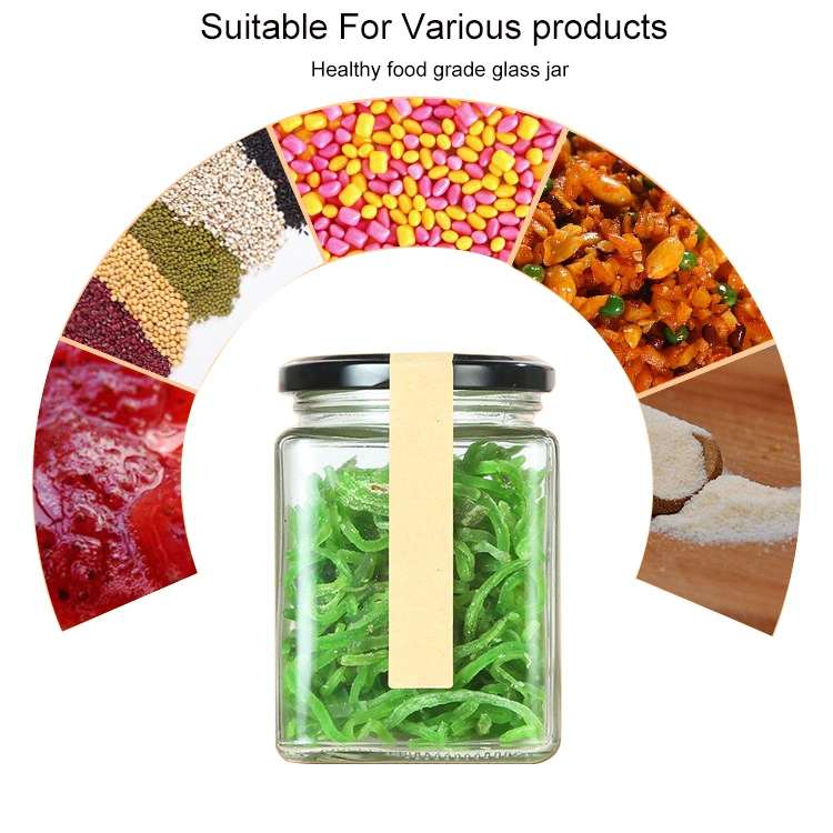 Unique Exclusive Honey Glass Jar Salad Dressing Container Target Quart Mason Jars Full Set Glass Jar Printed Cap Lid Cereal Storage Containers Glass Jar