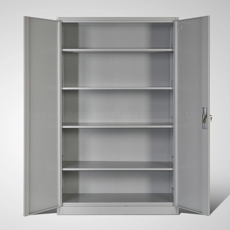 Grey Heavy Duty Metal Shelving Cabinet Strong Tool Storage Steel Cabinet with Adjustable Shelves