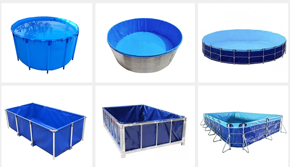 Waterproof PVC Canvas Fish Tank Farming Round Foldable PVC Tarpaulin Tank Fish Pond