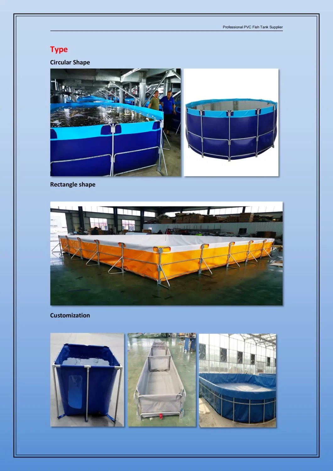 Accept Customization Galvanized Iron + Canvas Material Standing Large-capacity Canvas Fish Pond