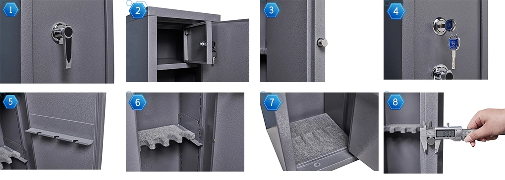 Large Metal Smart Gun Safe Box Home Safety Mechanical Lock Safe Box