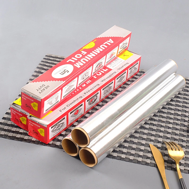 Household Packing Microwave Tin 8-20 Micron Aluminum Heavy Duty Food Grade Paper in Roll Aluminum Foil