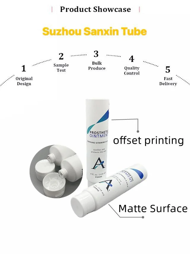 White Matte Empty Cosmetics Plastic Packaging Tube Can Add Logo and Printing 75ml 100ml 120ml