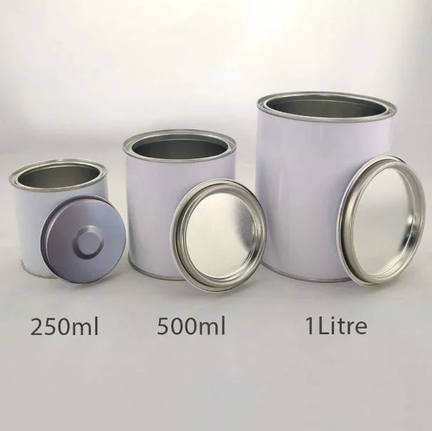Metal Square Round Tin Can for Paint with Lids Body Welding Empty Paint Buckets