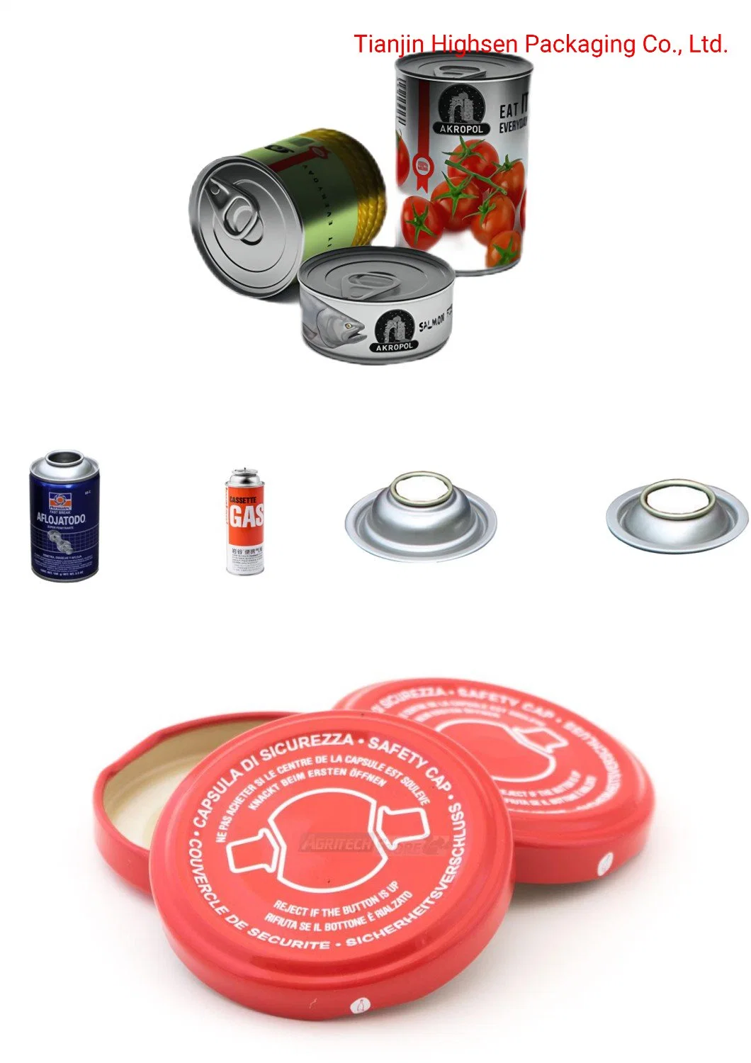 High Quality Manufacturer Tin Can Nutritional Customized Food Round Packing