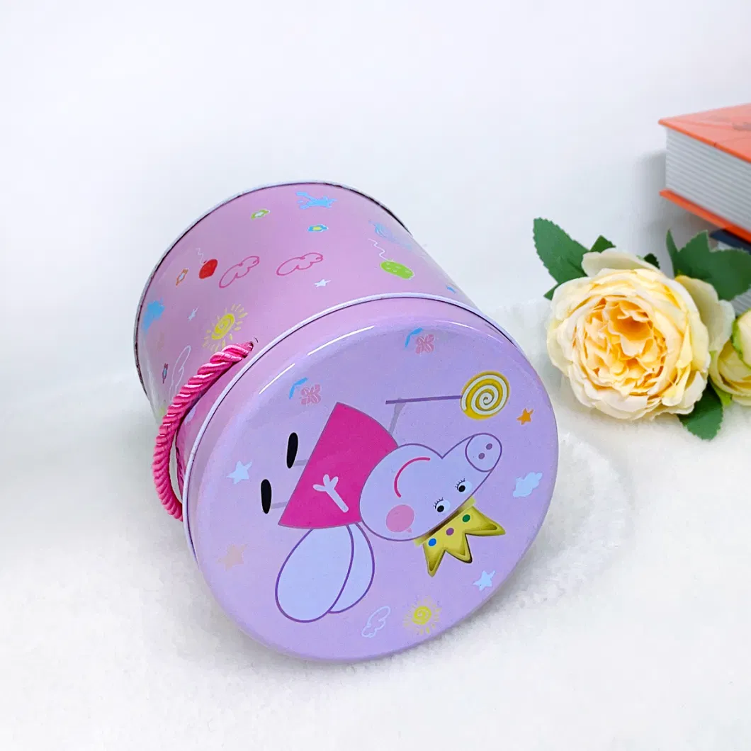 Round Christmas Candy Tin Can Tinplate Tin Box Packing Custom