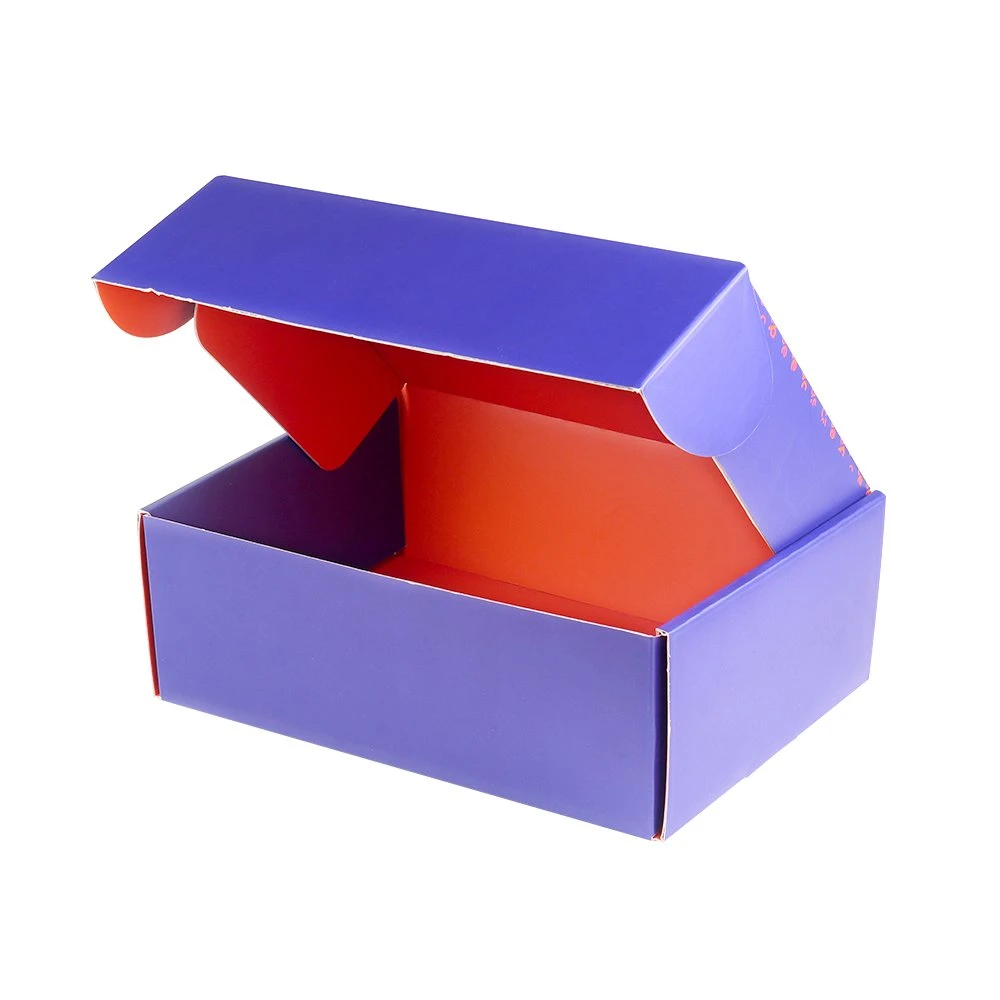 Wholesale Custom Product Shipping Purple Color Packaging Mailer Box with Logo Printing