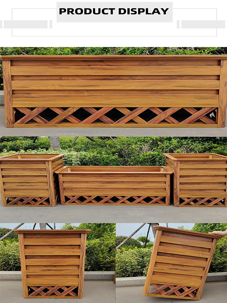 Custom Large Outdoor Public Metal Rectangle Aluminum Alloy Planter Box