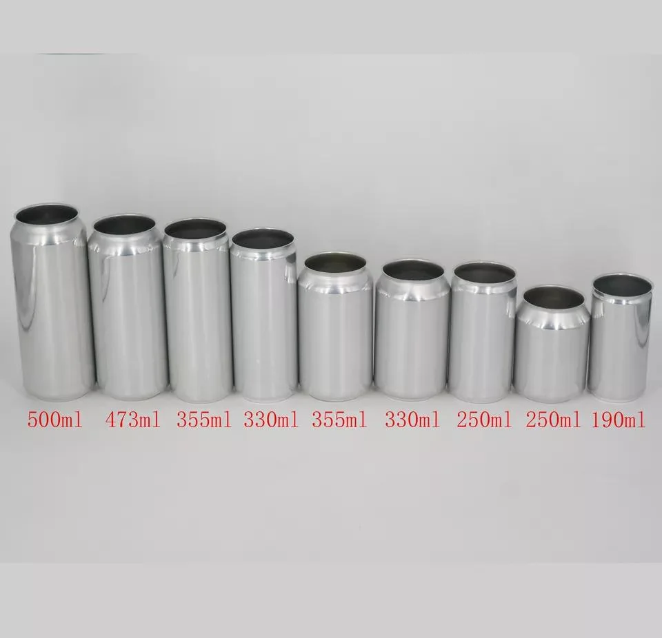 Custom 33cl 250 355 473 500ml Silm Sleek Std Small Blank Empty Aluminum Cans for Beer Juice Milk Beverage