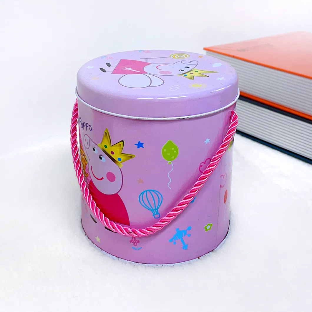 Round Christmas Candy Tin Can Tinplate Tin Box Packing Custom