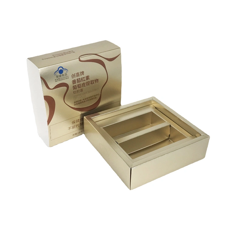 Silver/Gold Cardboard Colorful Packaging Box Metal Reflective Effect Paper Box Cosmetic Packing