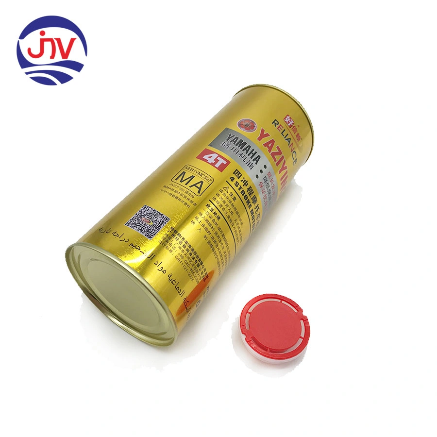 1L Small Round Plain Metal Can with Plastic Cap Tin Can